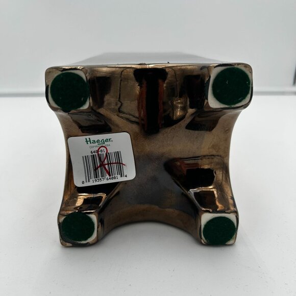 Vintage Haeger Floral Bronze Ceramic Vase - Picture 3 of 4